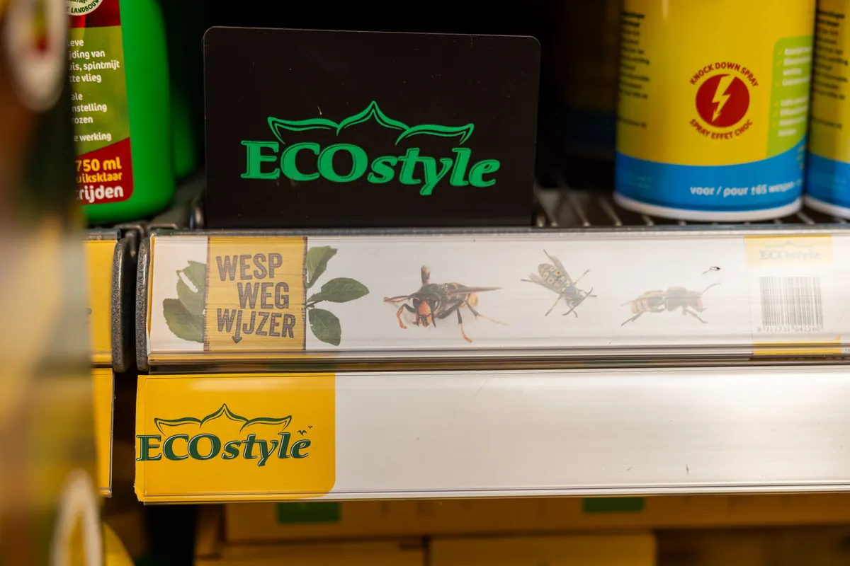 ECOstyle-logo op de schapstrip